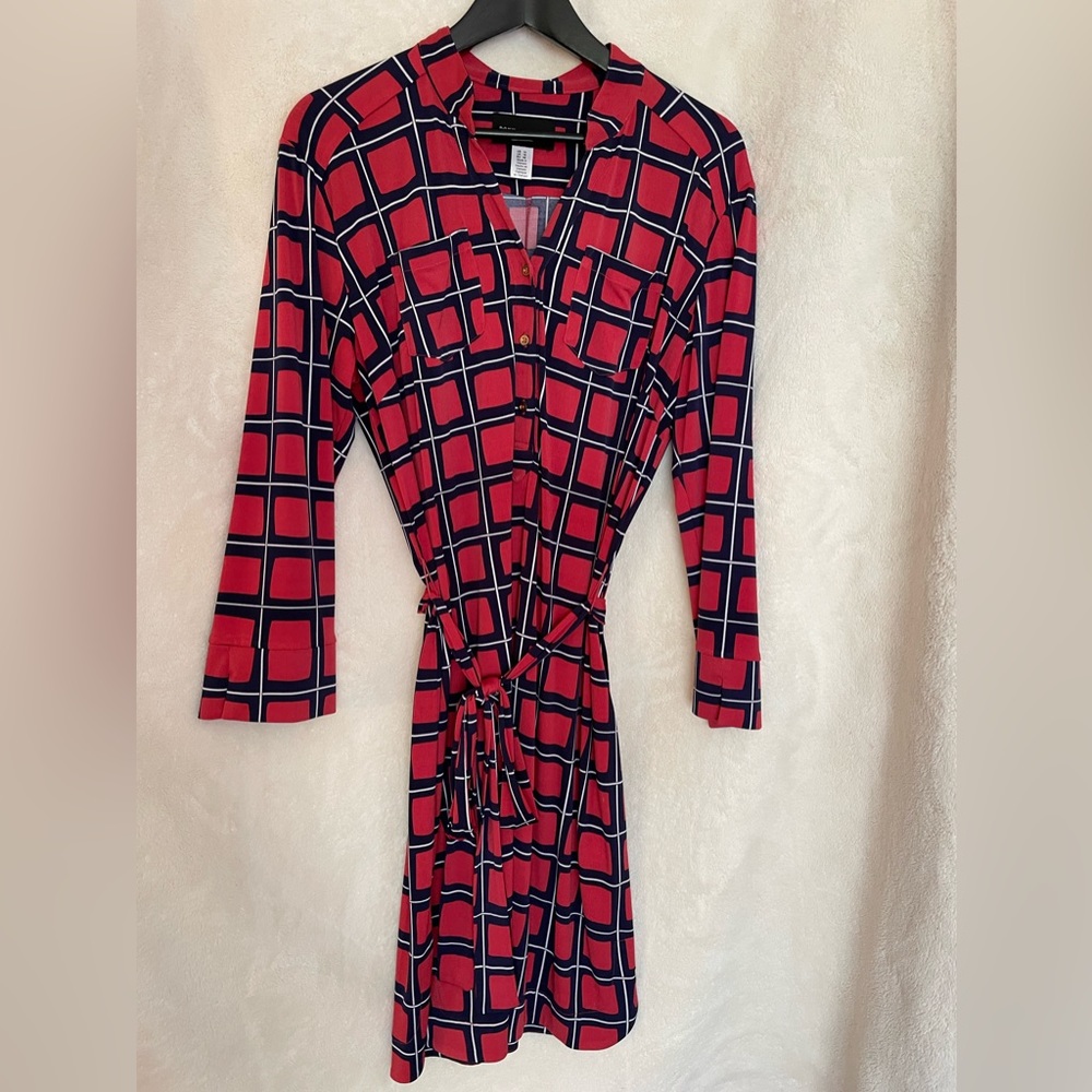 Donna Morgan Women’s Geometric Design Shirtdress Size 14